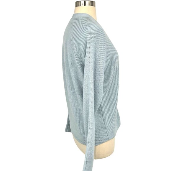 Lululemon Merino Wool Blend Cardigan Powder Blue Size 4 V Neck - Picture 6 of 8